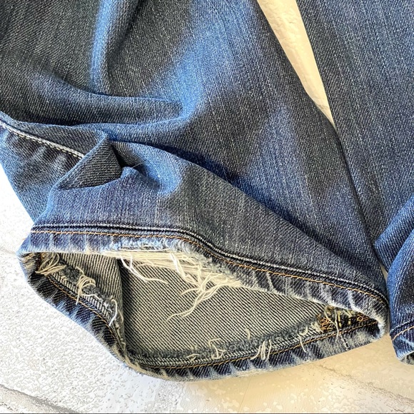 Lucky Brand 363 Vintage Straight Jeans 34x30 Soft Medium Blue Distressed - Picture 6 of 16